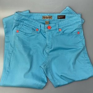Nine West Vintage America‎ Skinny Jeans Y2K Women 8/29 Light Blue & Orange